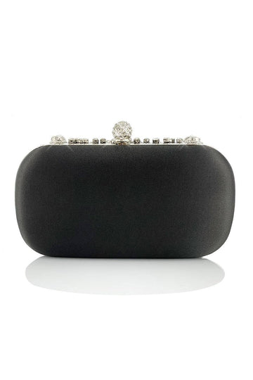 Rhinestone glitrende svart festclutchveske